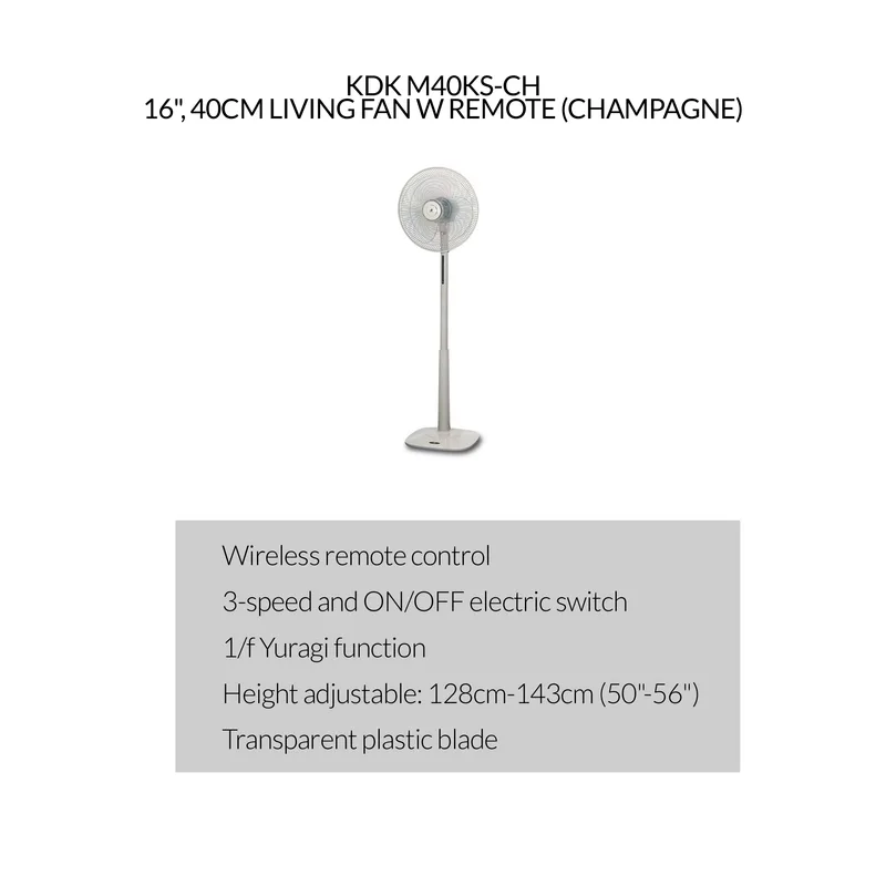 KDK M40KS-CH 16", 40CM Living Fan