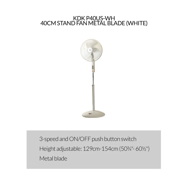 KDK P40US-WH 40CM Stand Fan