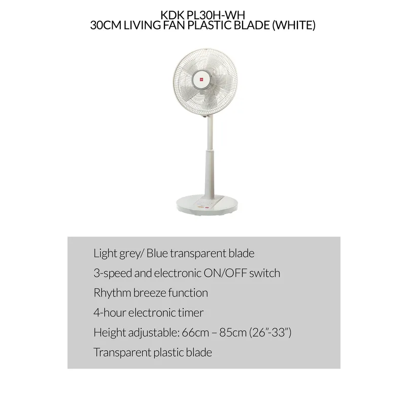 KDK PL30H-BK 30CM Living Fan
