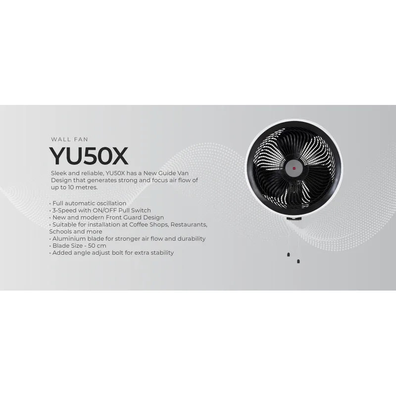 KDK YU50X-BK 50CM Industrial Wall Fan