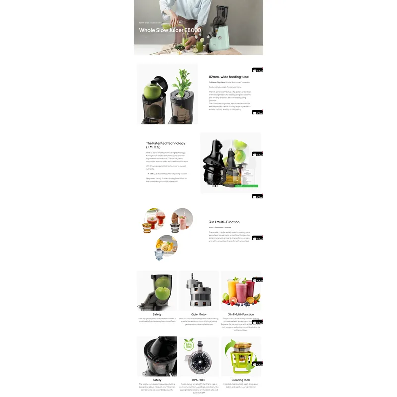 Kuving S E8000-RD Whole Slow Juicer