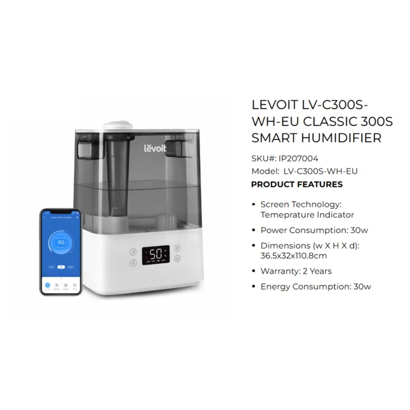 Levoit C300S-WH-EU Classic 300S 20-47m² Smart Humidifier