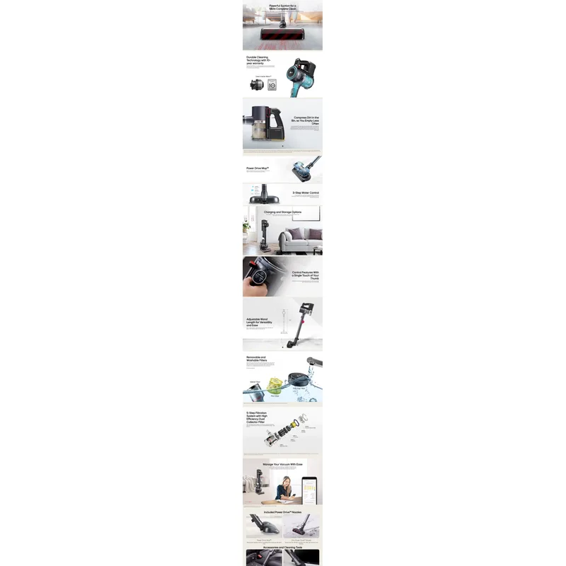 LG A9K-AQUA 0.44L Cordzero A9KOMPRESSOR Handstick Vacuum