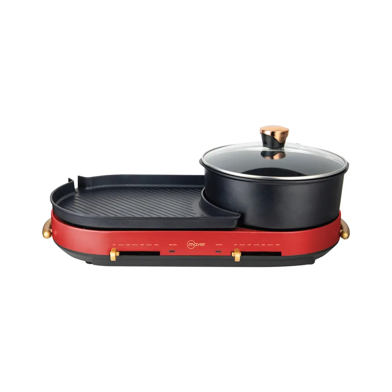 Mayer MMHPG5-RD 3.5L Multi-functional Hot Pot With Grill