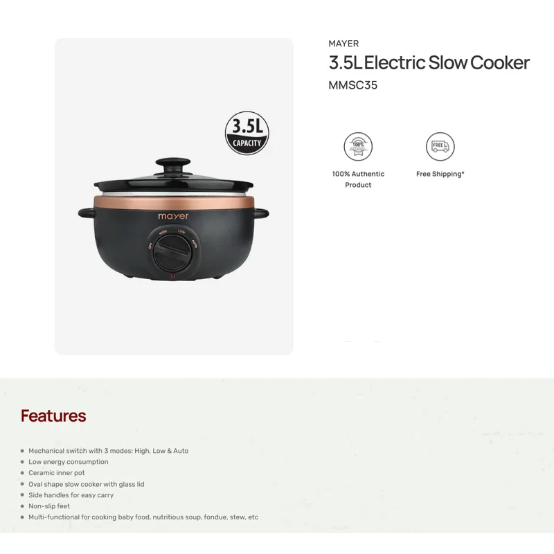 Mayer MMSC35 3.5L Slow Cooker