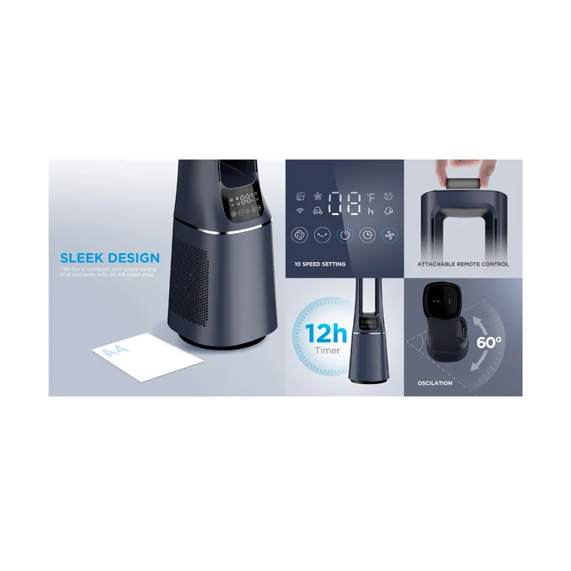 Midea MAM060CPAPWH DC Motor Bladeless Fan