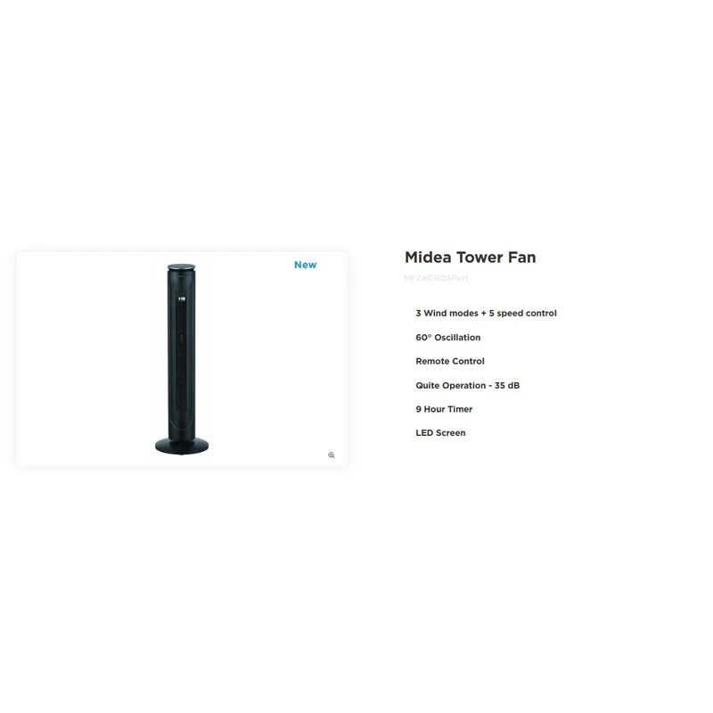 Midea MFZ410R0APKH Tower Fan With Remote Control