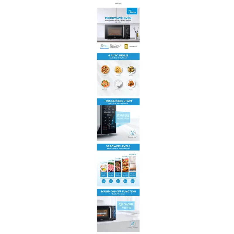 Midea MMO-EG925MX 25L Grill & Microwave Oven
