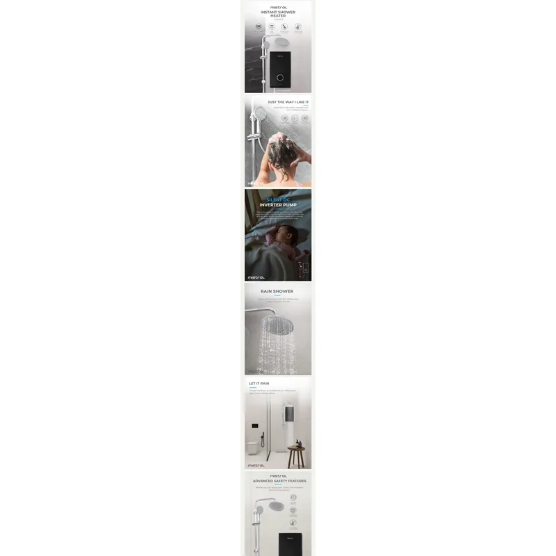 Mistral MSH103-BK Instant Shower Heater