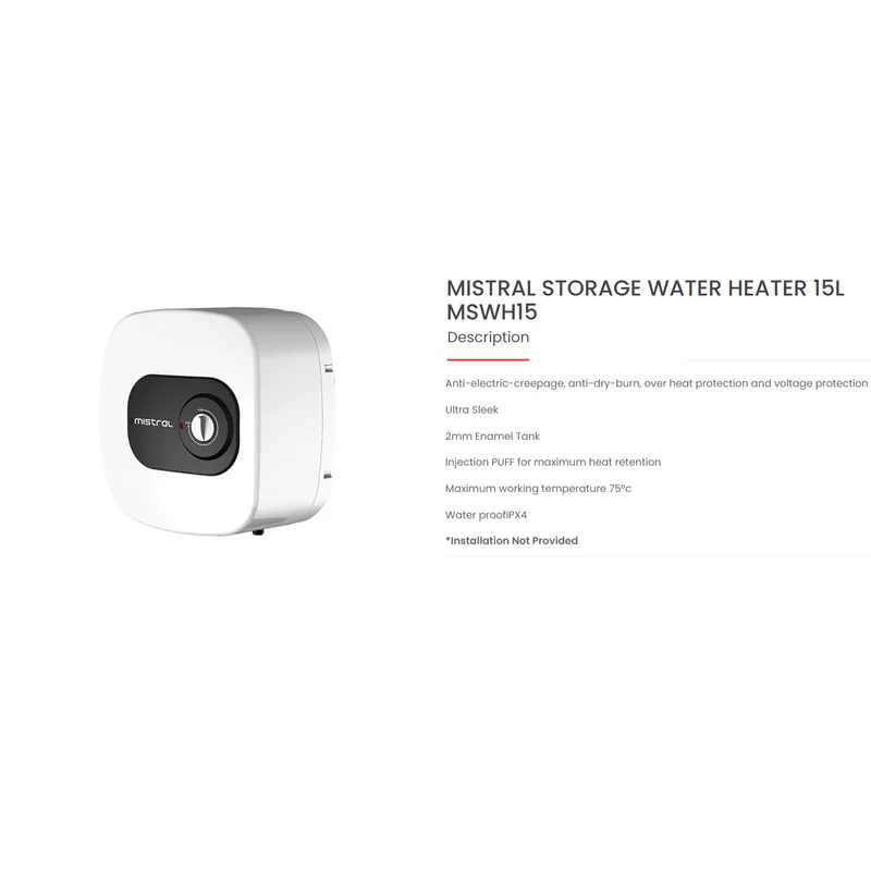 Mistral MSWH-15 15L Storage Heater