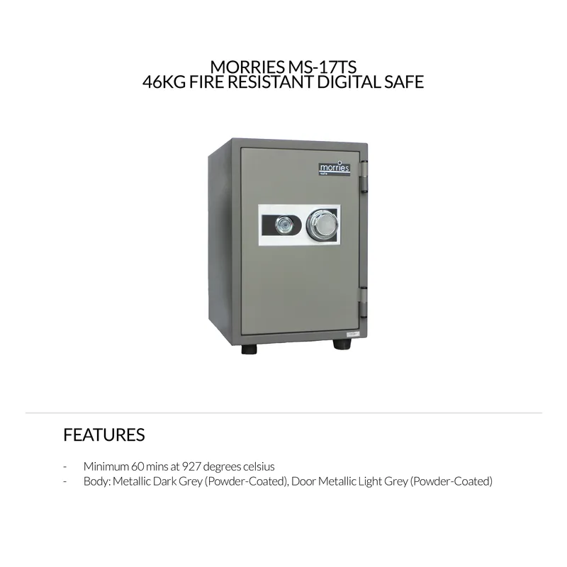 Morries MS-17TS 46KG Fire Resistant Digital Safe
