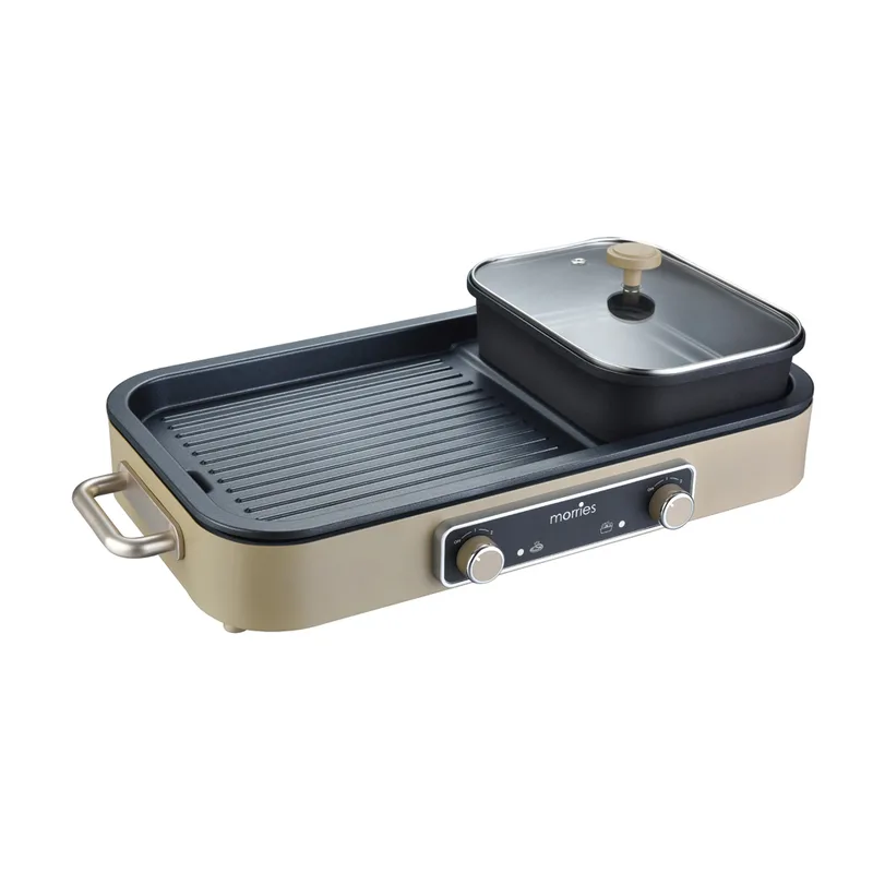 Morries MS-2688BGDH 2 IN1 Steamboat BBQ Non-stick Grill Hotpot Set