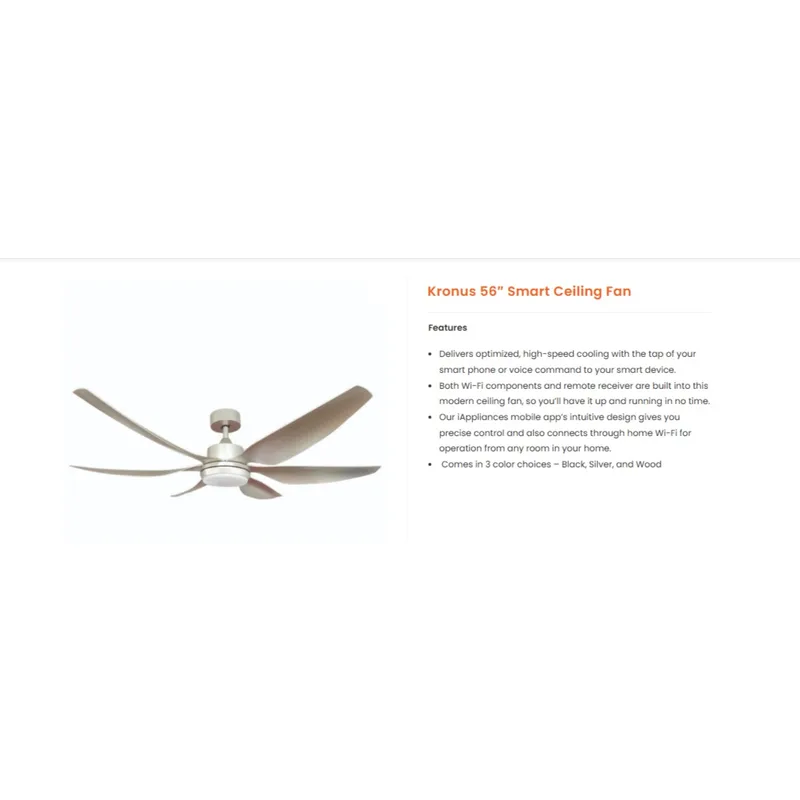 Mowe KRONOS MW-560F SL 56” Ceiling Fan With Remote Control