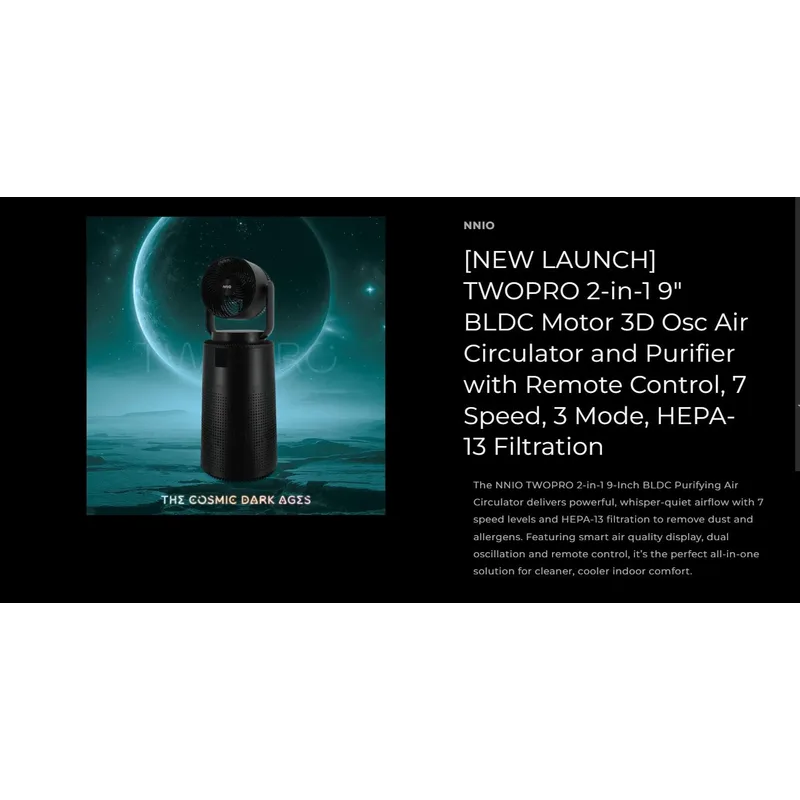 NNIO TWOPRO Bldc Purifying Air Circulator Fan