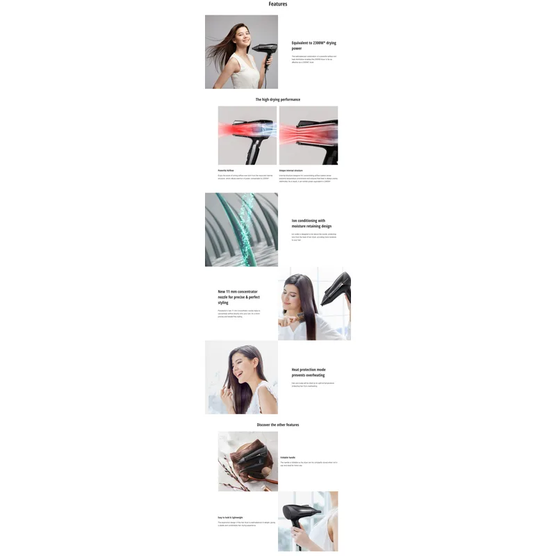 Panasonic EH-NE66-K605 2000W Ionity Powerful Fast Dry Hair Dryer