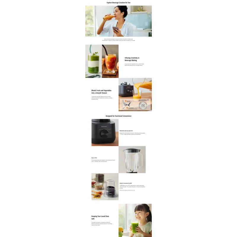 Panasonic MX-EG5311KSP 450W 2L Glass Blender Jug