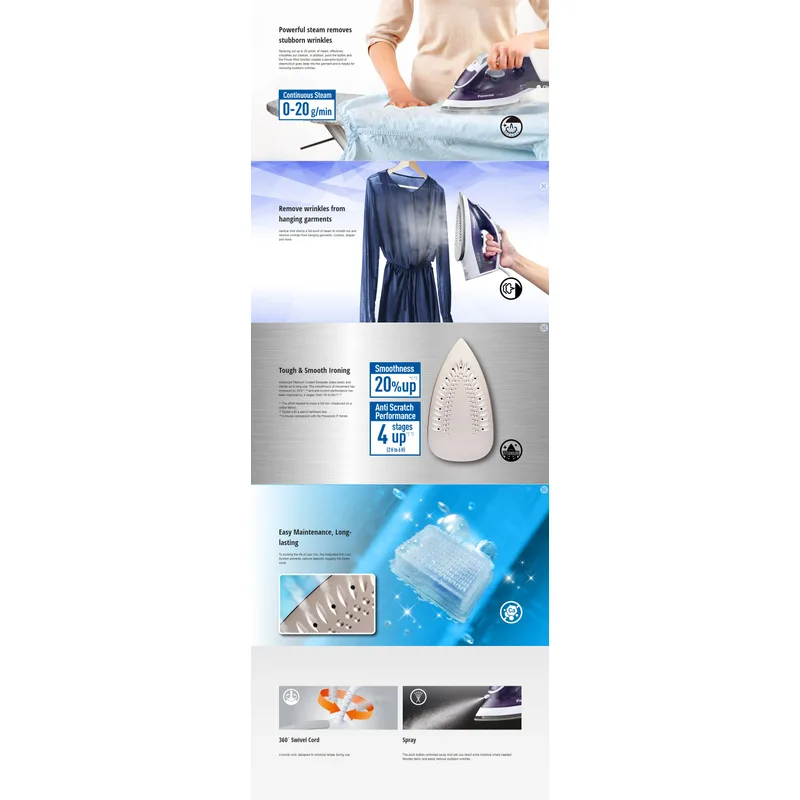 Panasonic NI-M300TVSH 1800W Steam Iron