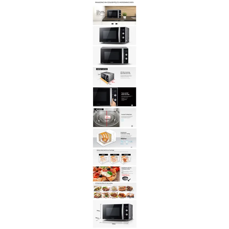 Panasonic NN-CD565BYPQ 27L Microwave Oven