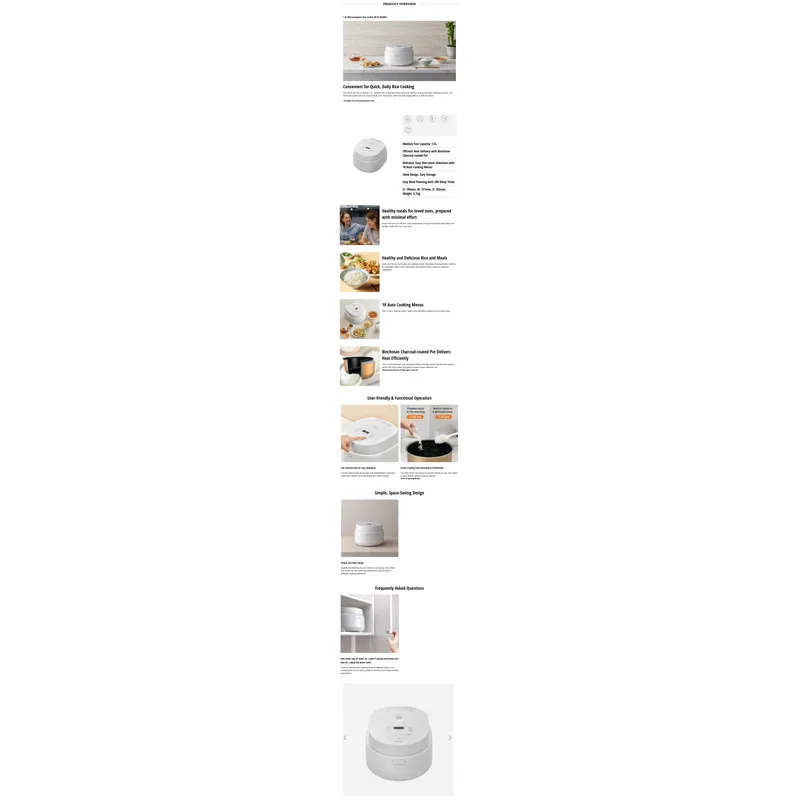 Panasonic SR-DL104WSH 1.0L Micro-computer Rice Cooker