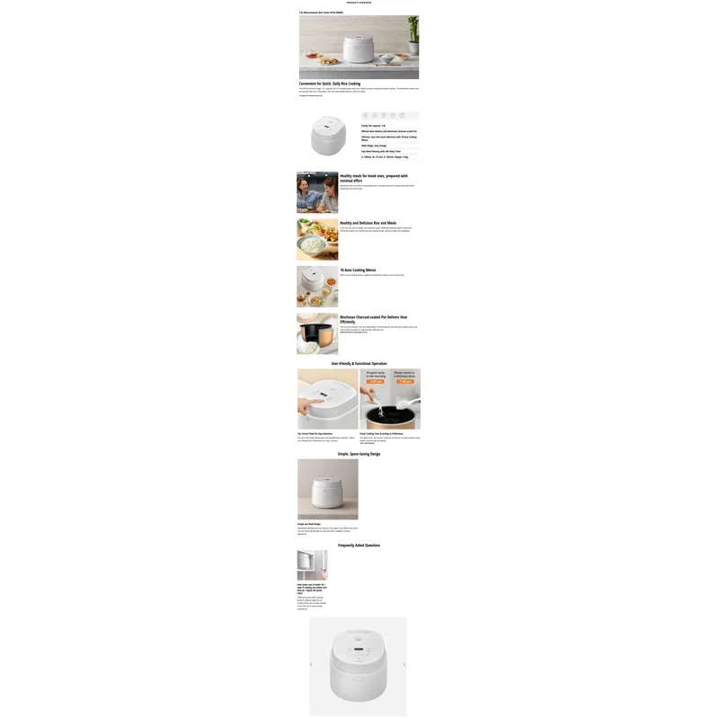 Panasonic SR-DL184WSH 1.8L Micro-computer Rice Cooker