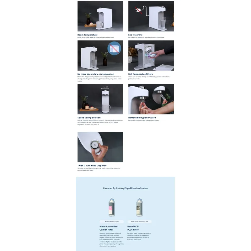 Ruhens MONOECO Electrical-free Tankless Water Purifier — Variant 1