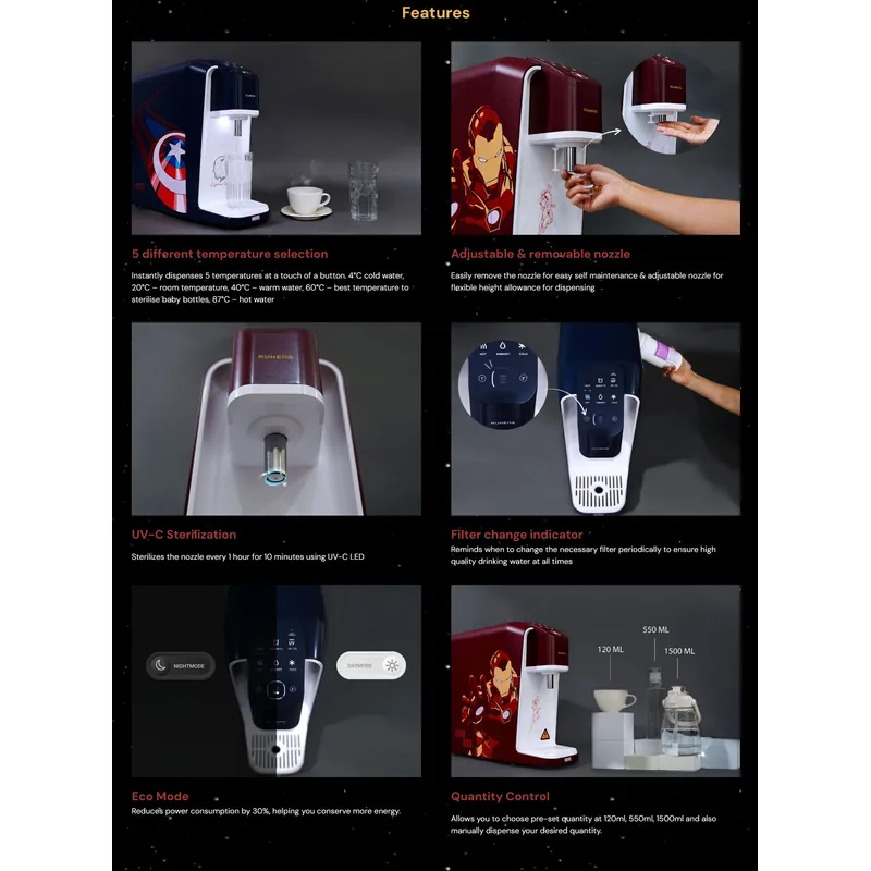 Ruhens V SERIES Multi-functional Tankless Hot & Cold Water Purifier — Marvel