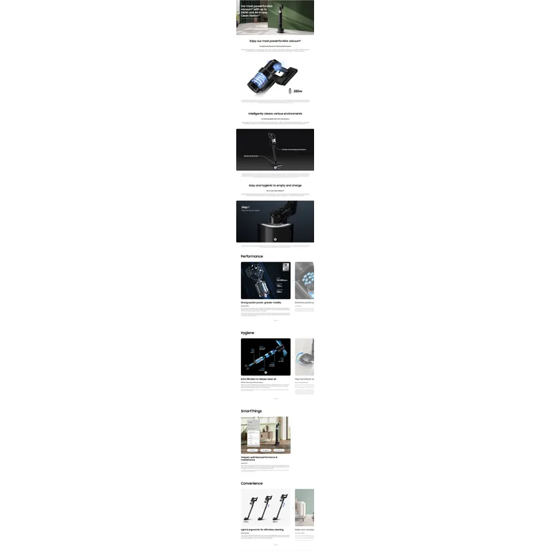 Samsung VS28C979FQK-P 280W Bespoke Jet AI Premium Extra Vacuum Cleaner