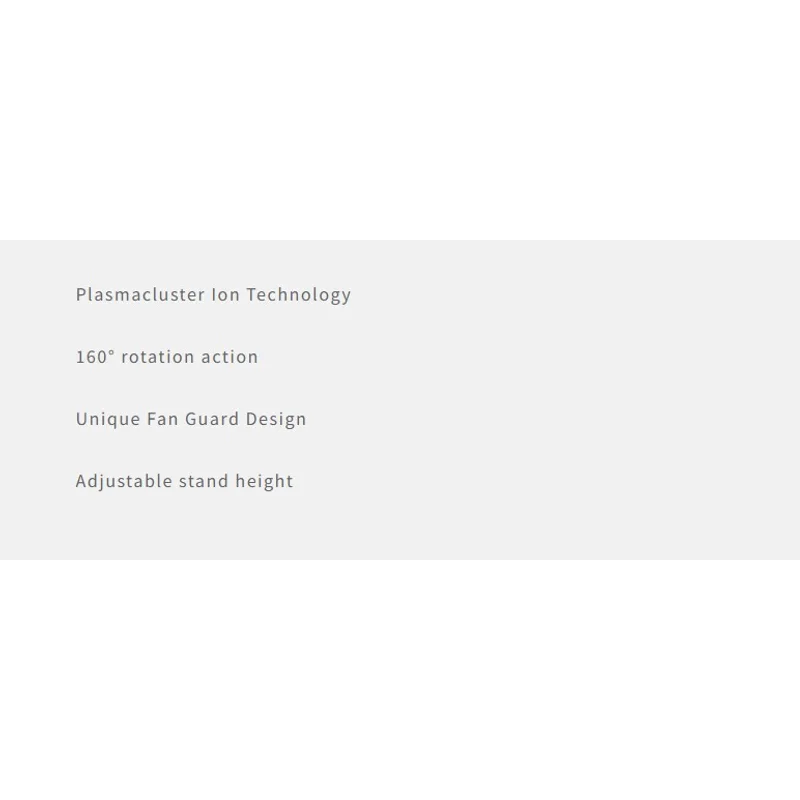 Sharp PJ-IG16SG 16" 2IN1 Adjustable Stand Fan