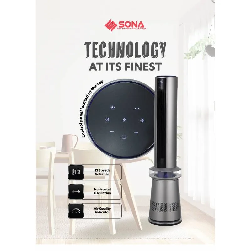 Sona SAPR8020DC DC Motor Air Purifying Bladeless Fan