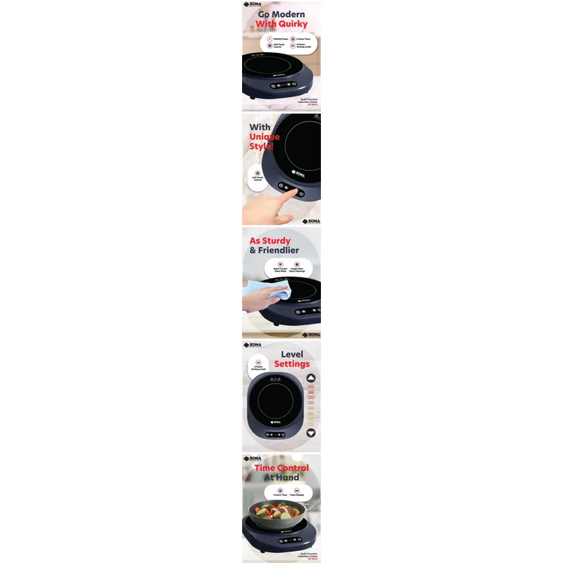 Sona SIC8612 2000W Multi-function Induction Cooker