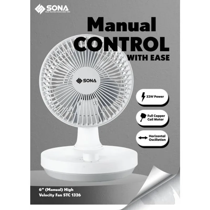 Sona STC1326 6" High Velocity Fan