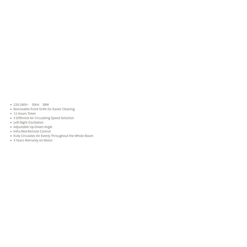 Sona STC6048 8" Turbine Circulating Fan