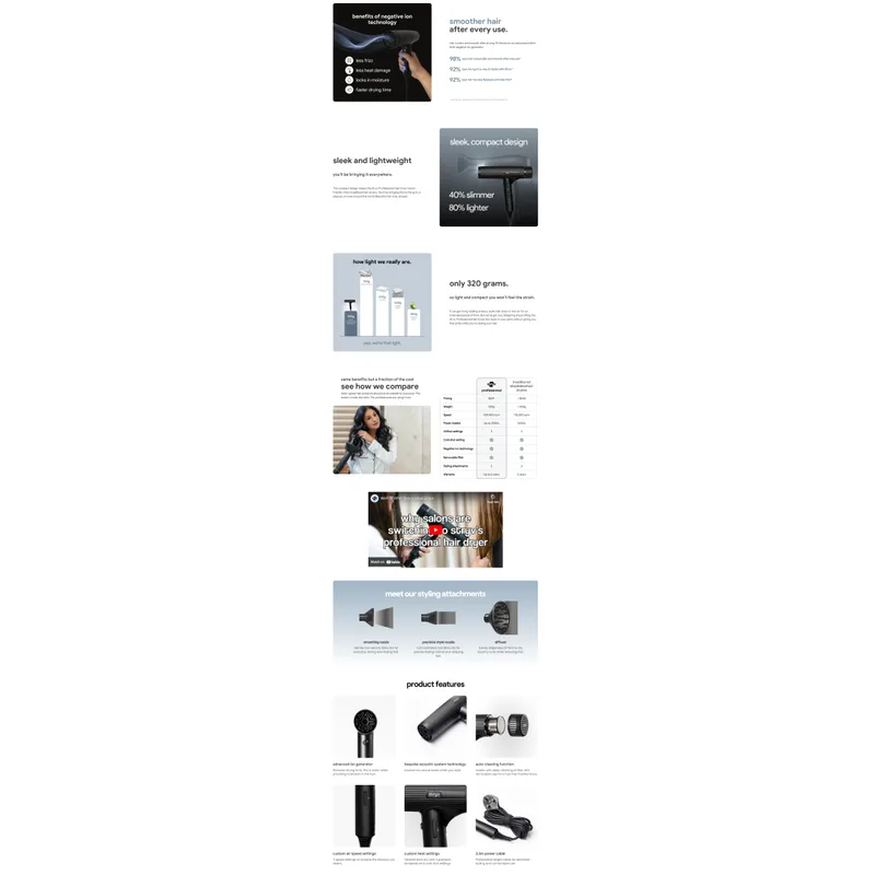 Stryv HU-600 2150W Powerful Salon-grade Bladeless Hair Dryer
