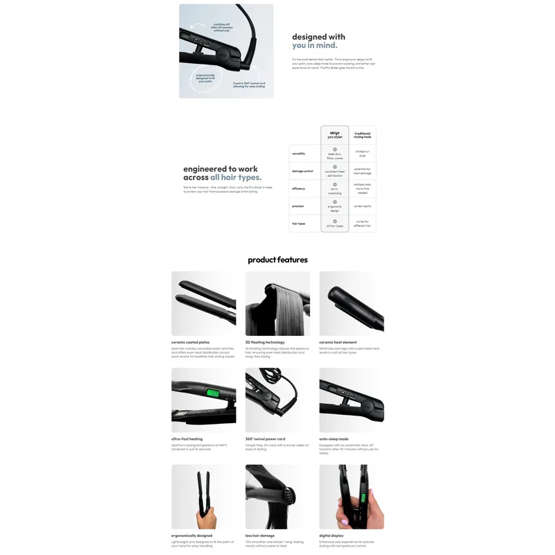 Stryv JPA-048 50W Pro Styler Straightener