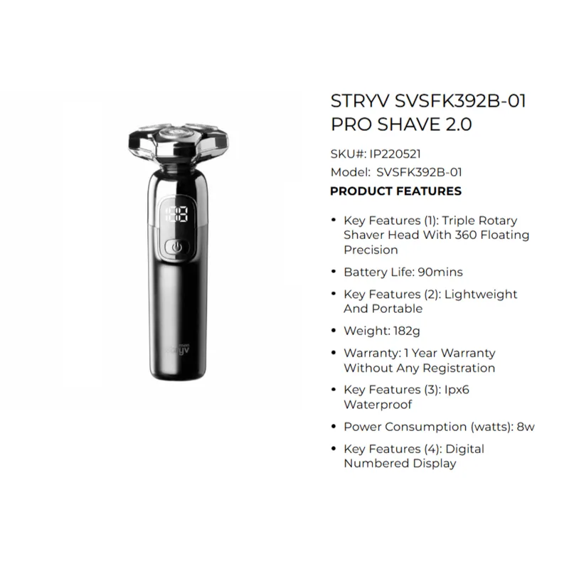 Stryv SVSFK392B-01 Pro Shave 2.0