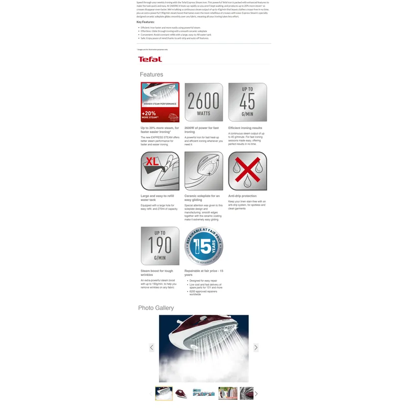 Tefal FV2869 2600W Express Steam Iron