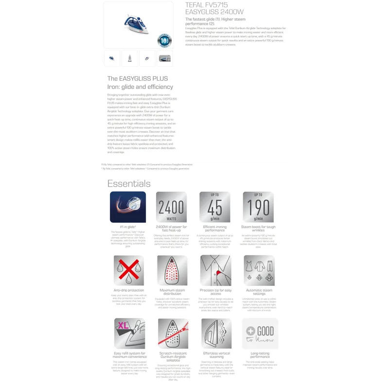 Tefal FV5715 2400W Steam Iron