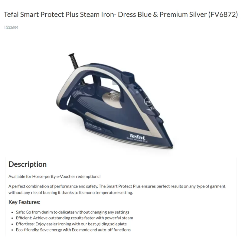 Tefal FV6872 2800W Smart Protect Plus Steam Iron