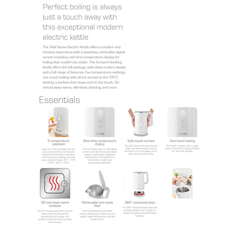 Tefal KO6931 1.5L Sense Digital Kettle Jug