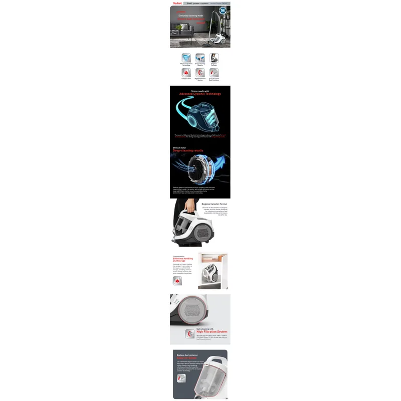 Tefal TW2947 750W Vacuum Cleaner
