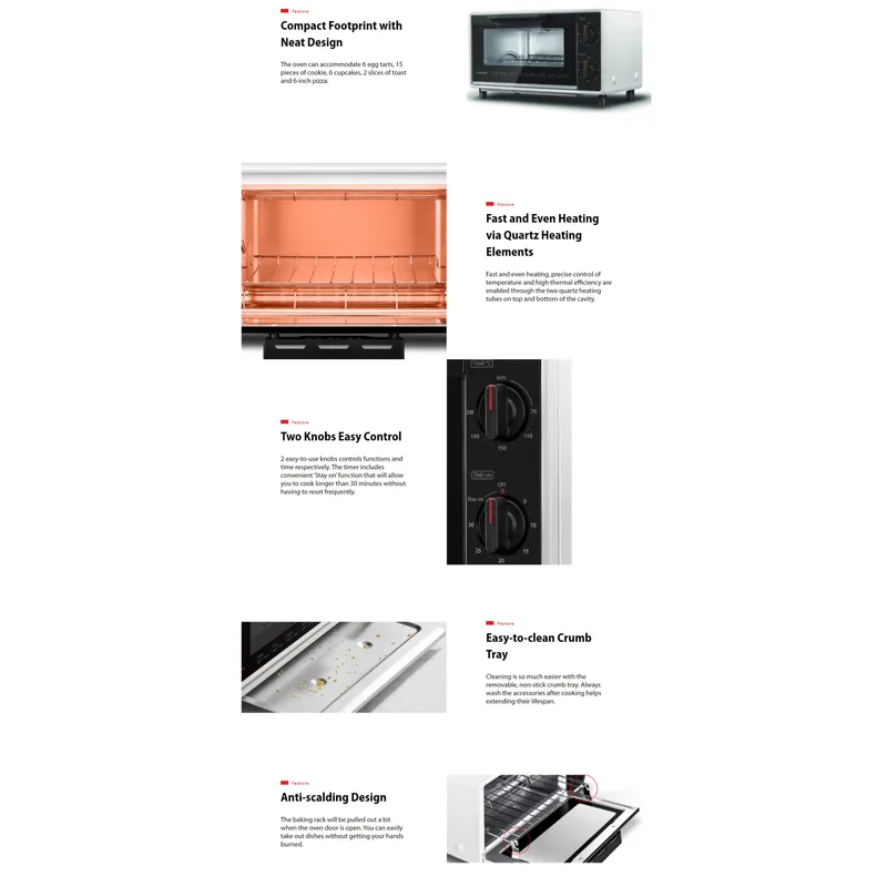 Toshiba TM-MM10DZF 10L Mini Toaster Oven