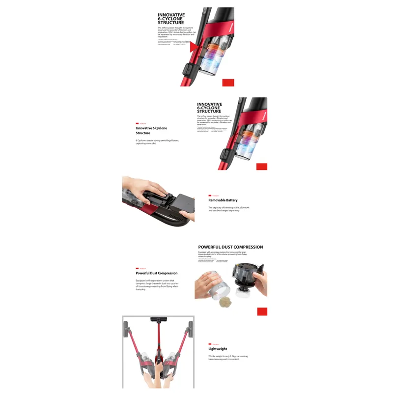 Toshiba VC-CLX50BFR 18V Hand Stick Vacuum Cleaner