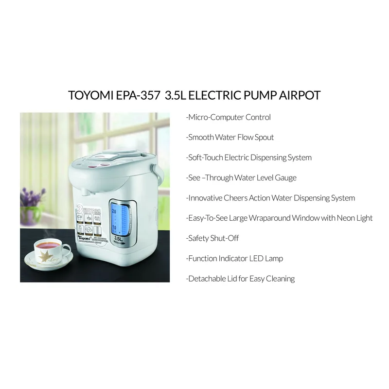 Toyomi EPA-357 3.5L Electric Pump Airpot