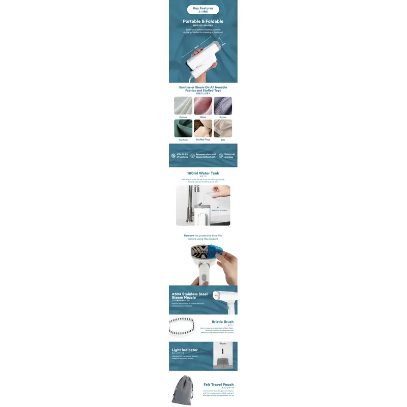 Toyomi GS-520 1200W Handheld Garment Steamer