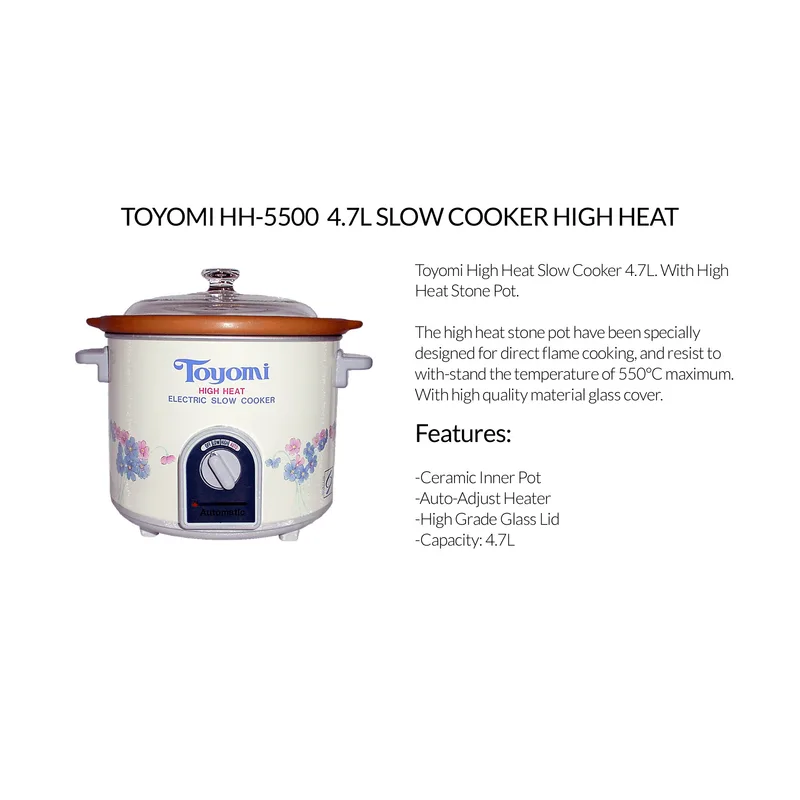 Toyomi HH-5500 4.7L Slow Cooker