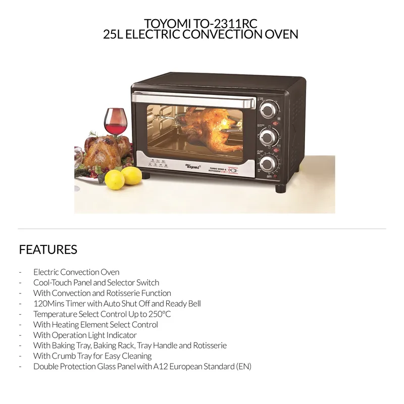 Toyomi TO-2311RC 25L Electric Convection Oven