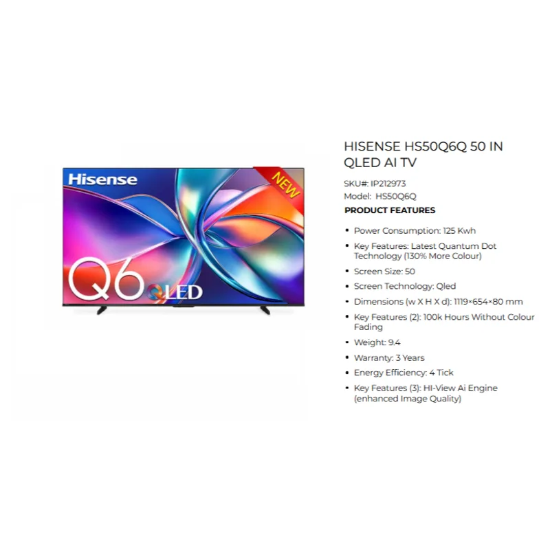 Hisense HS50Q6Q 50" QLED AI TV