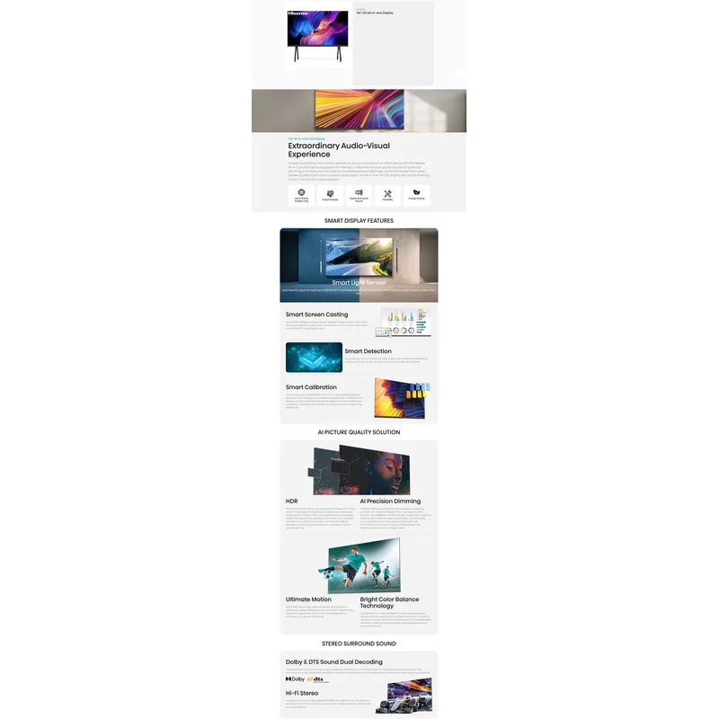 Hisense HS65A85N 65" 4K OLED Pro Smart TV