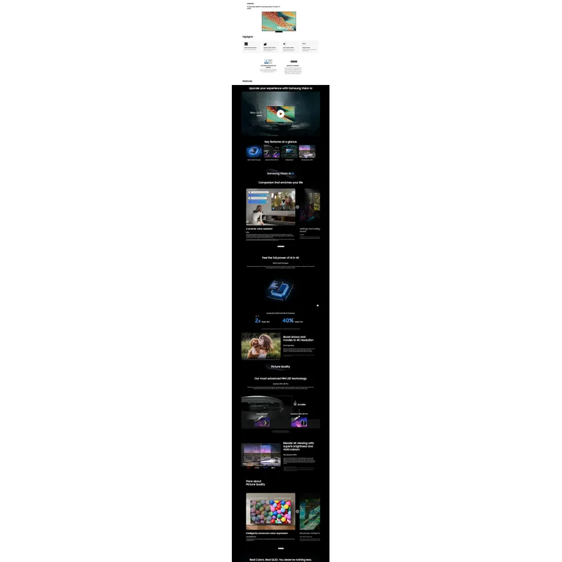 Samsung QA75QN85FAKXXS 75" UHD 4K AI Neo Quantum HDR+