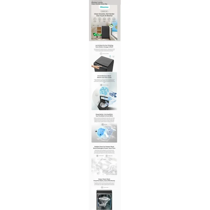 Hisense WT90F30 9KG Top Load Washer